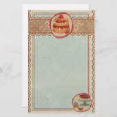 Papeterie Pâtisserie De Fraise Et De Cupcake (Devant / Derrière)