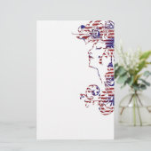 Papeterie patriotique de profil de beauté (Debout devant)