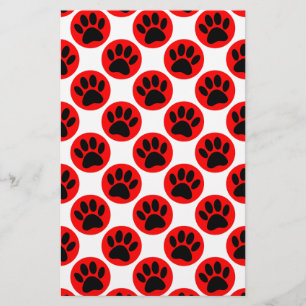 Papeterie Patrouilles De Chien Noir En Pois Rouge