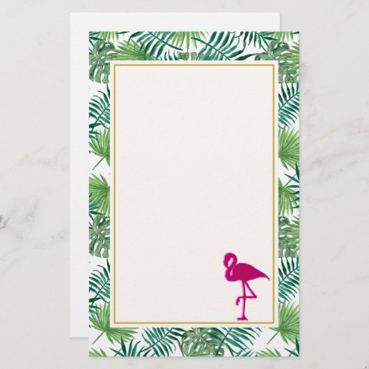 Papeterie Pattern et Pink Flamingo (Devant / Derrière)