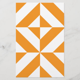 Papeterie Patters de Burnt Orange Geometric Deco Cube