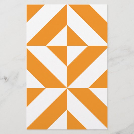 Papeterie Patters de Burnt Orange Geometric Deco Cube (Devant)