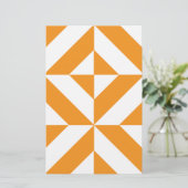 Papeterie Patters de Burnt Orange Geometric Deco Cube (Debout devant)