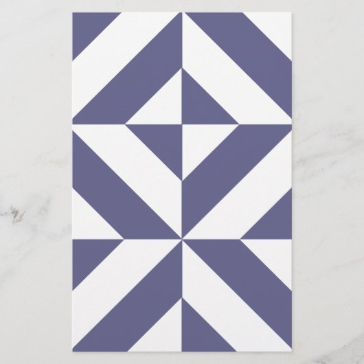 Papeterie Patters Midnight Blue Geometric Deco Cube (Devant)