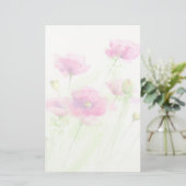 Papeterie Pavot à aquarelle peint 3 (Debout devant)