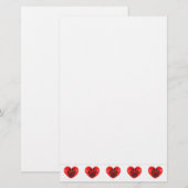 Papeterie Paw Chien Croquis Dans Le Coeur Rouge (Devant / Derrière)