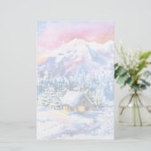 Papeterie Paysage hivernal (Debout devant)