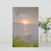 Papeterie Paysage tropical au coucher du soleil stationnaire (Debout devant)