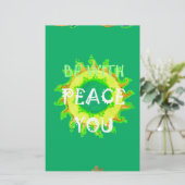 Papeterie Peace Be With You : Inspirant Vert et Jaune (Debout devant)