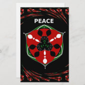 Papeterie "Peace : with Shield Emblem" (Devant / Derrière)