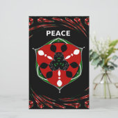 Papeterie "Peace : with Shield Emblem" (Debout devant)
