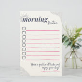 Papeterie Peaceful Morning Routine Checklist Art (Debout devant)