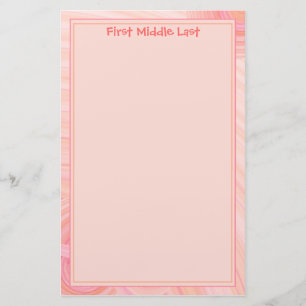 Papeterie Peach rose Pastel Spirales Modèle fille