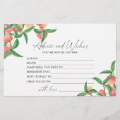 Papeterie Peaches - conseils et souhaits nuptiale douche (Devant)