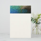 Papeterie Peacock Plumes I Colorful Abstrait Nature Design (Debout devant)