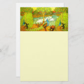 Papeterie Peacocks et Swans Art Nouveau (Devant / Derrière)