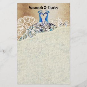 Papeterie Peacocks vintages Embrasser les cadeaux de mariage