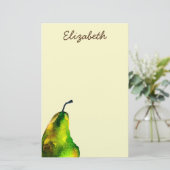 Papeterie Pear art mignon aquarelle fruit (Debout devant)