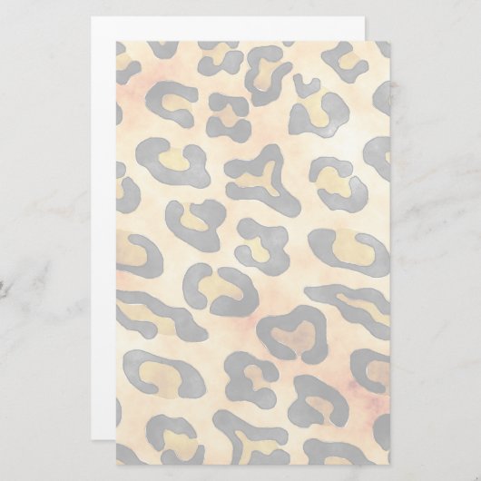 Papeterie Peau léopard animal sauvage exotique Imprimer (Devant / Derrière)