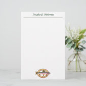 Papeterie Pêche à la truite arc-en-ciel Gentil personnalisé (Debout devant)