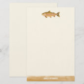 Papeterie Pêche de départ Poisson illustré (Devant / Derrière)