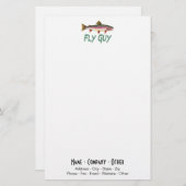 Papeterie Pêcheur de truite arc-en-ciel Pêcheur pêcheur de p (Devant / Derrière)