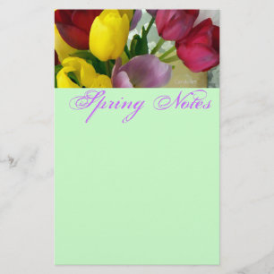 Papeterie peinte de tulipes