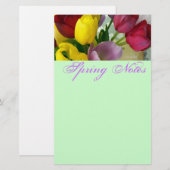 Papeterie peinte de tulipes (Devant / Derrière)