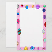 Papeterie peinte lumineuse de Pâques de plaine de (Devant / Derrière)