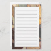 Papeterie Peinture abstraite de feuille florale par le (Devant / Derrière)