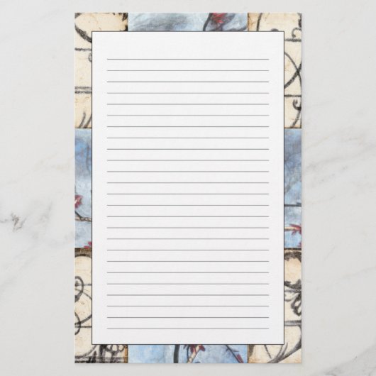 Papeterie Peinture abstraite lambrissée de Scrollwork (Devant)