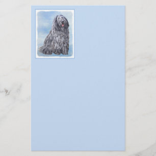 Papeterie Peinture Bergamasco Sheepdog - Chien original mign