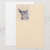 Papeterie Peinture Chinoise sans cheveux peint art original (Devant / Derrière)