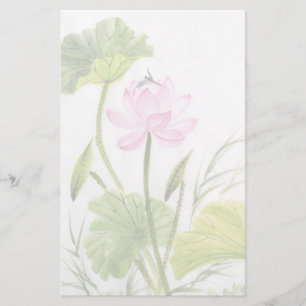 Papeterie Peinture d'aquarelle de la fleur de Lotus 2