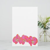 Papeterie Peinture d'aquarelle romantique à l'orchidée rose (Debout devant)