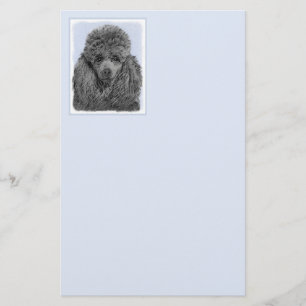 Papeterie Peinture de caniche Miniature Jouet noir Art origi