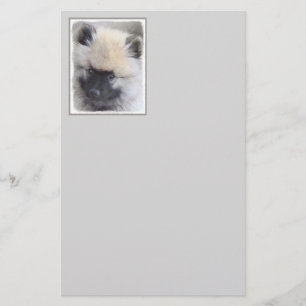 Papeterie Peinture de chiot de Keeshond - jolie art de chien