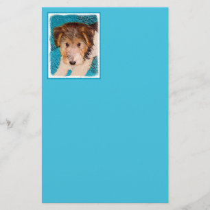 Papeterie Peinture de chiot Terrier Fox - Art de chien origi