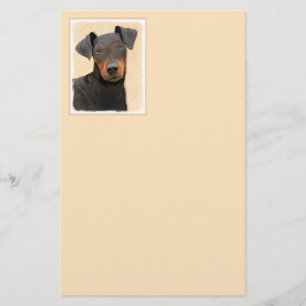 Papeterie Peinture de Manchester Terrier Art Animalier Origi