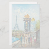Papeterie Peinture de scène de Tour Eiffel de Paris (Devant / Derrière)