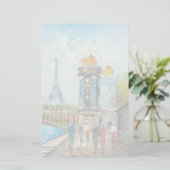 Papeterie Peinture de scène de Tour Eiffel de Paris (Debout devant)