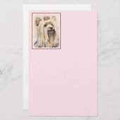 Papeterie Peinture de Yorkshire Terrier - art original (Devant / Derrière)