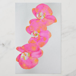 Papeterie Peinture d'orchidée rose