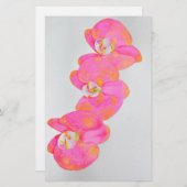 Papeterie Peinture d'orchidée rose (Devant / Derrière)