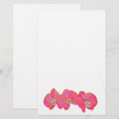 Papeterie Peinture d'orchidée rose (Devant / Derrière)