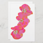 Papeterie Peinture d'orchidée rose (Devant / Derrière)