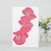 Papeterie Peinture d'orchidée rose (Debout devant)