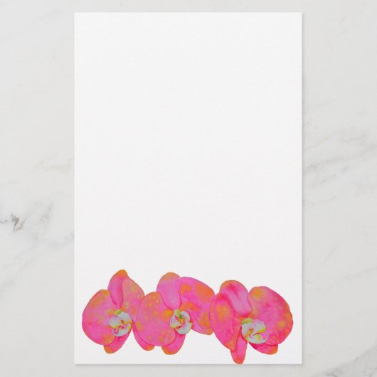 Papeterie Peinture d'orchidée rose (Devant)