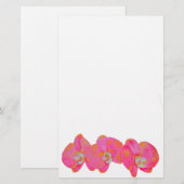 Papeterie Peinture d'orchidée rose (Devant / Derrière)