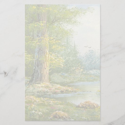 Papeterie Peinture d'une forêt avec la rivière (Devant)